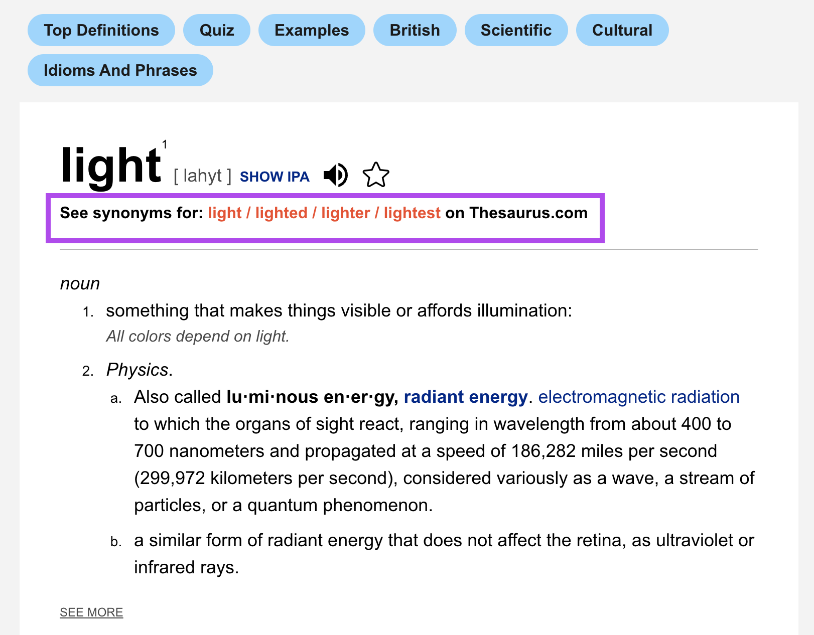 How To Search Words & Navigate Between Dictionary.com Definitions ...